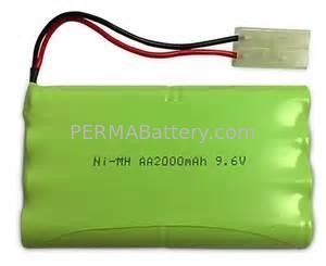 China Rechargeable NiMH AA 9.6V 2000mAh Battery Pack with Connector supplier