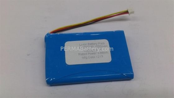 China Rechargeable Li-ion 053450 3.7V 1050mAh battery pack with PCB and Connector for GPS supplier