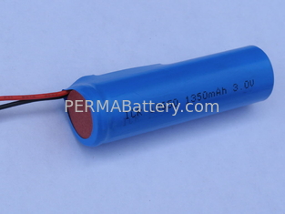 China Li-FePO4 18650 3V 1350mAh Battery Pack with PCB and Flying Leads supplier