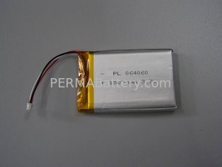 China Lithium Polymer 064060 3.7V 1500mAh Battery Pack with External Protection and Connector supplier