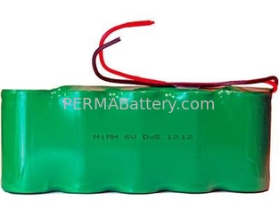 China NiMH D 6V 10Ah Battery Pack with Flying Leads supplier