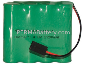 China Rechargeable NiMH AA 4.8V 2200mAh Battery Pack with Connector supplier