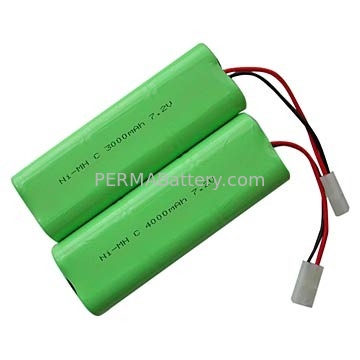 China Cost Effective NiMH C 7.2V 4000mAh Battery Packs with Connector supplier