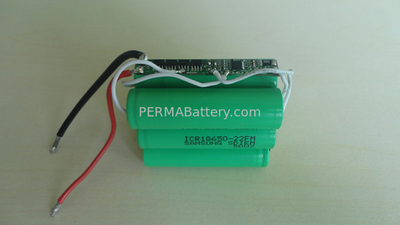 China High Quality Li-ion 18650 11.1V 4.4Ah Battery Pack with full Protection and Flying Leads supplier