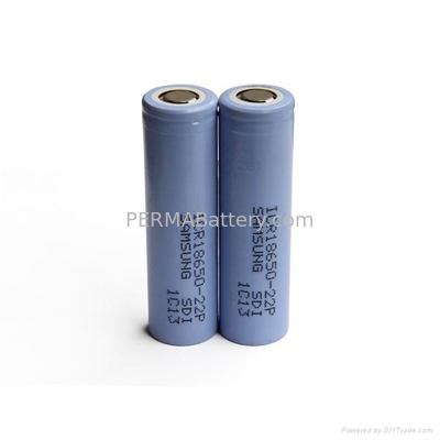 China Samsung ICR18650-22P 3.7V 2150mAh Battery with 10A Constant Discharge Current supplier