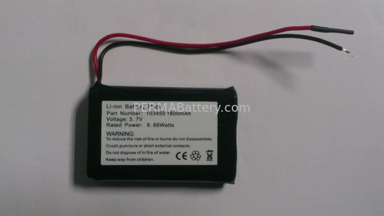 China Top Quality Li-ion 103450 3.7V 1800mAh battery pack with PCB and Flying Leads supplier