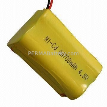 China Rechargeable Ni-CD AA 4.8V 700mAh Battery Pack with Various Terminals supplier