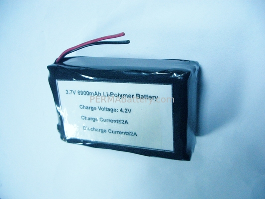 China Lithium Polymer 3.7V 6900mAh Battery Pack with External Protection and Flying Leads supplier