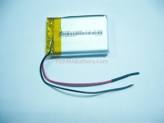 China Rechargeable Li-Polymer 603450 3.7V 1100mAh battery pack with PCB and Leading Wires supplier