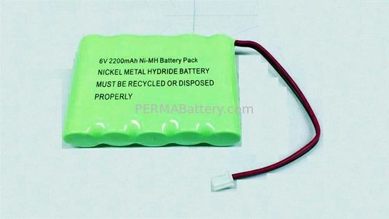 China NiMH AA 6V 2.2Ah Battery Pack with Connector supplier