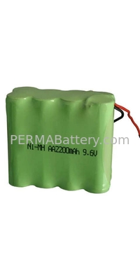 China Rechargeable Ni-MH AA 9.6V 2200mAh Battery Pack with Flying Leads supplier