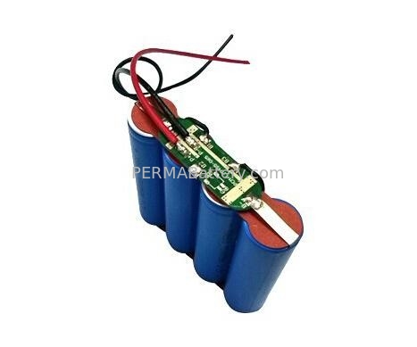 China Rechargeable Li-FePO4 18650 4S1P 12V 1500mAh Battery Pack with PCB and Leading Wires supplier