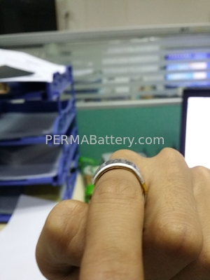 China Light and Thin Lithium Polymer Battery in half curve for smart rings supplier