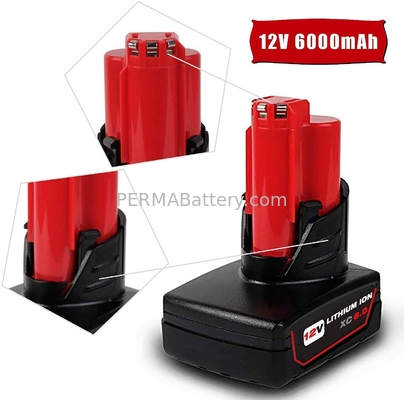 M12 6Ah 12V Replacement Battery for Milwaukee M 12, Compatible with 48-11-2411 48-11-2420 48-11-2401 48-11-2402 48-11-24 supplier