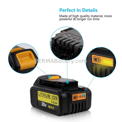 6.0Ah Replace for Dewalt 20V Battery for Dewalt 20 Volt DCB200 DCB201 DCB203 DCB204 DCB205 DCB207 Cordless Power Tools supplier